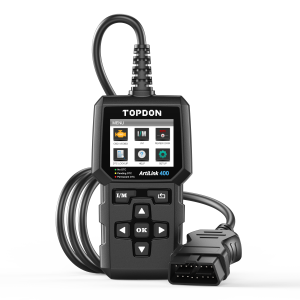 TOPDON ArtiLink400 wired OBD2 code reader with screen, cable and diagnostic connector