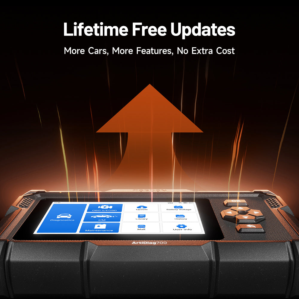 TOPDON ArtiDiag700 lifetime free software updates graphic
