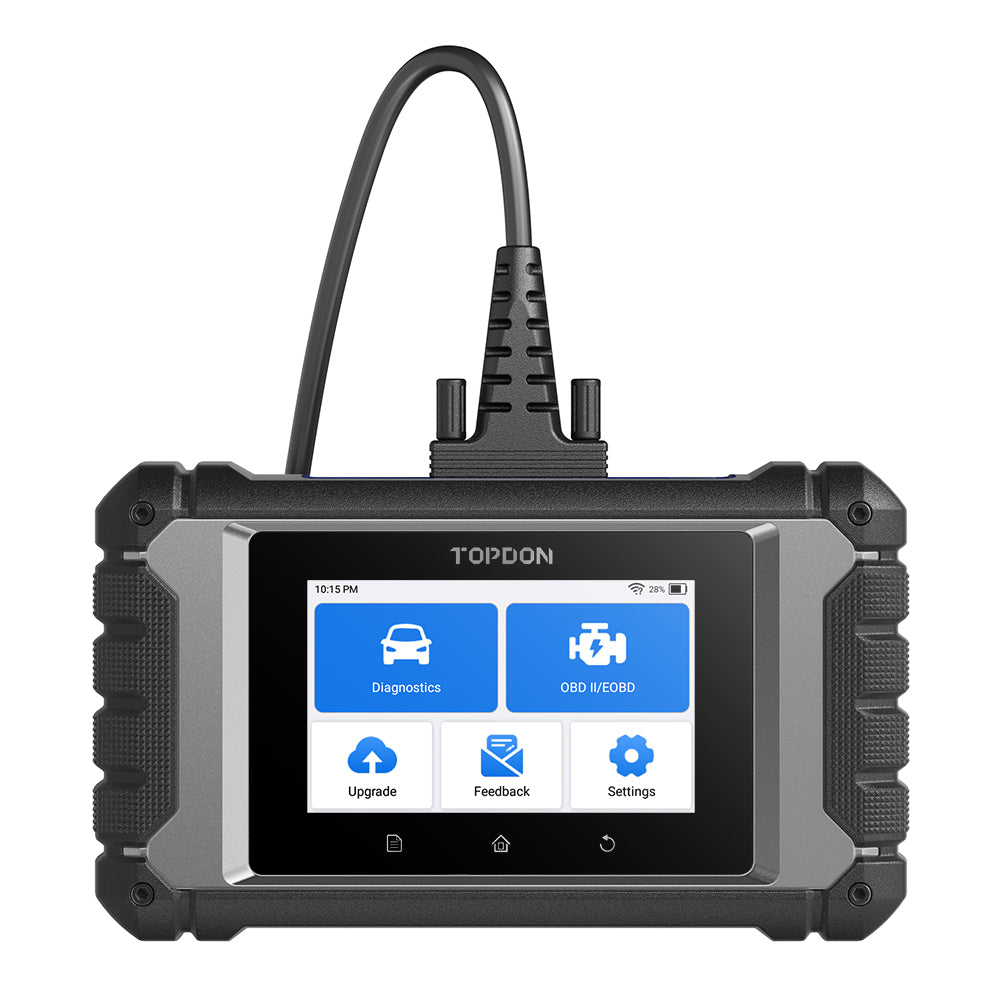 TOPDON ArtiDiag EU handheld diagnostic scanner with wired OBD2 connector