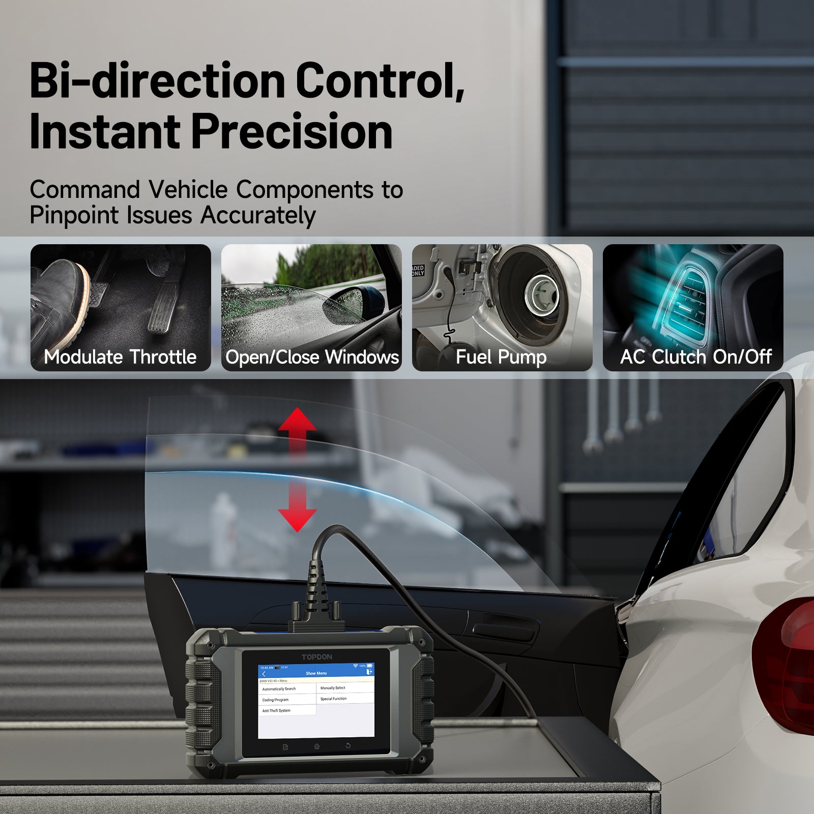 TOPDON ArtiDiag EU bidirectional active test feature graphic