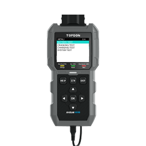 TOPDON ArtiLink500B handheld OBD2 scanner and battery tester front view