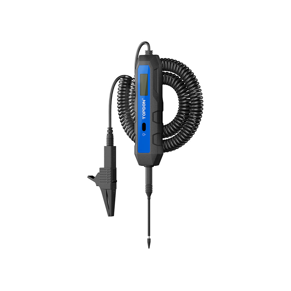 TOPDON CT100 circuit tester side angle with test probe