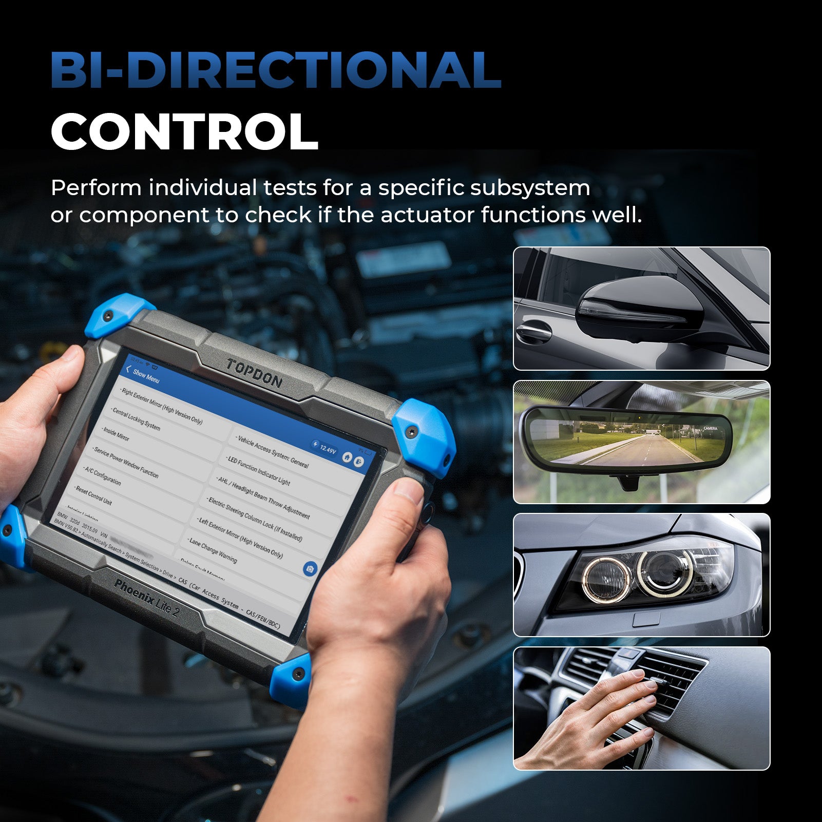 TOPDON Phoenix Lite 2 bidirectional control and active tests