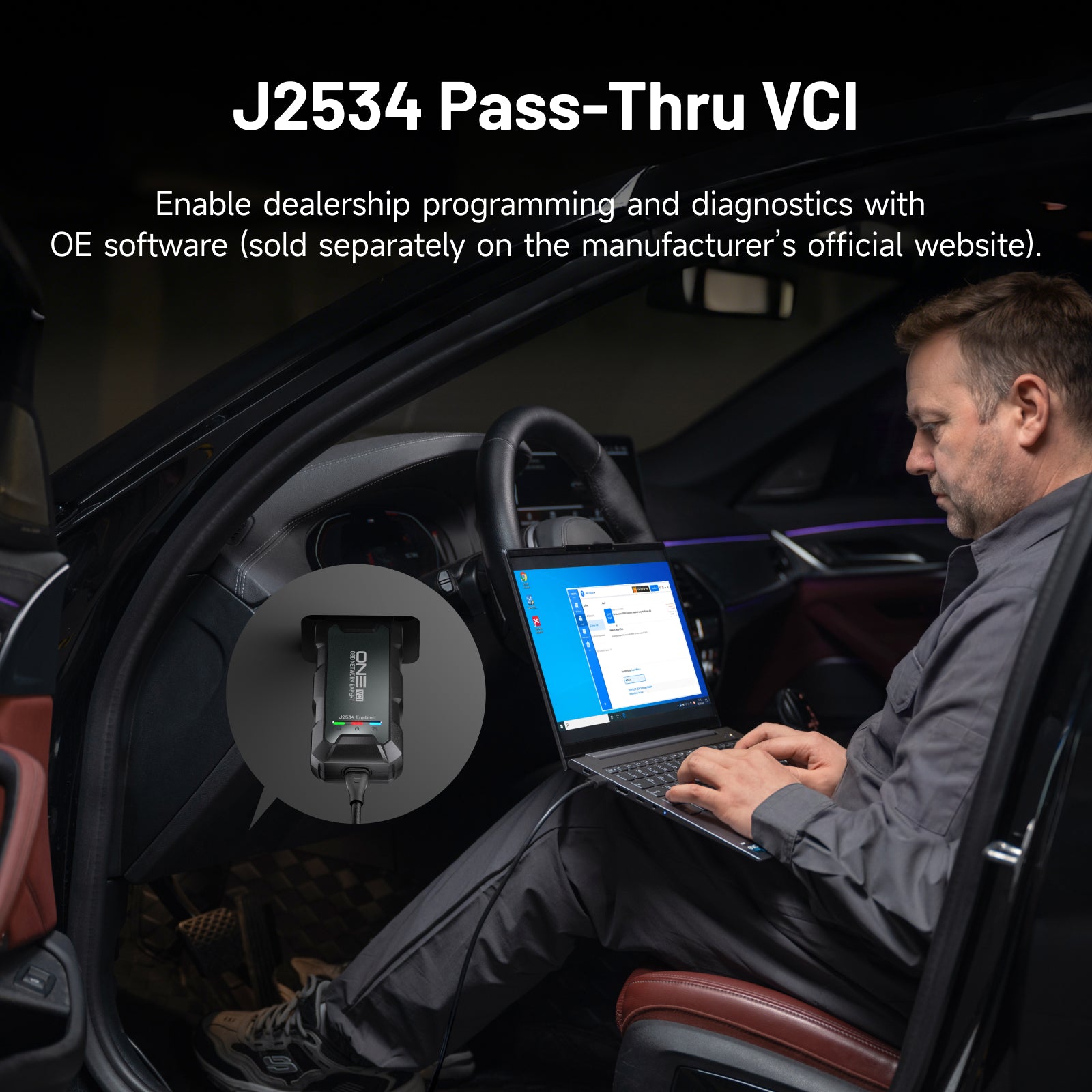 TOPDON ONE J2534 pass-thru VCI application graphic