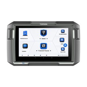 Front view of TOPDON T-Ninja Pro key-programming tablet on white background