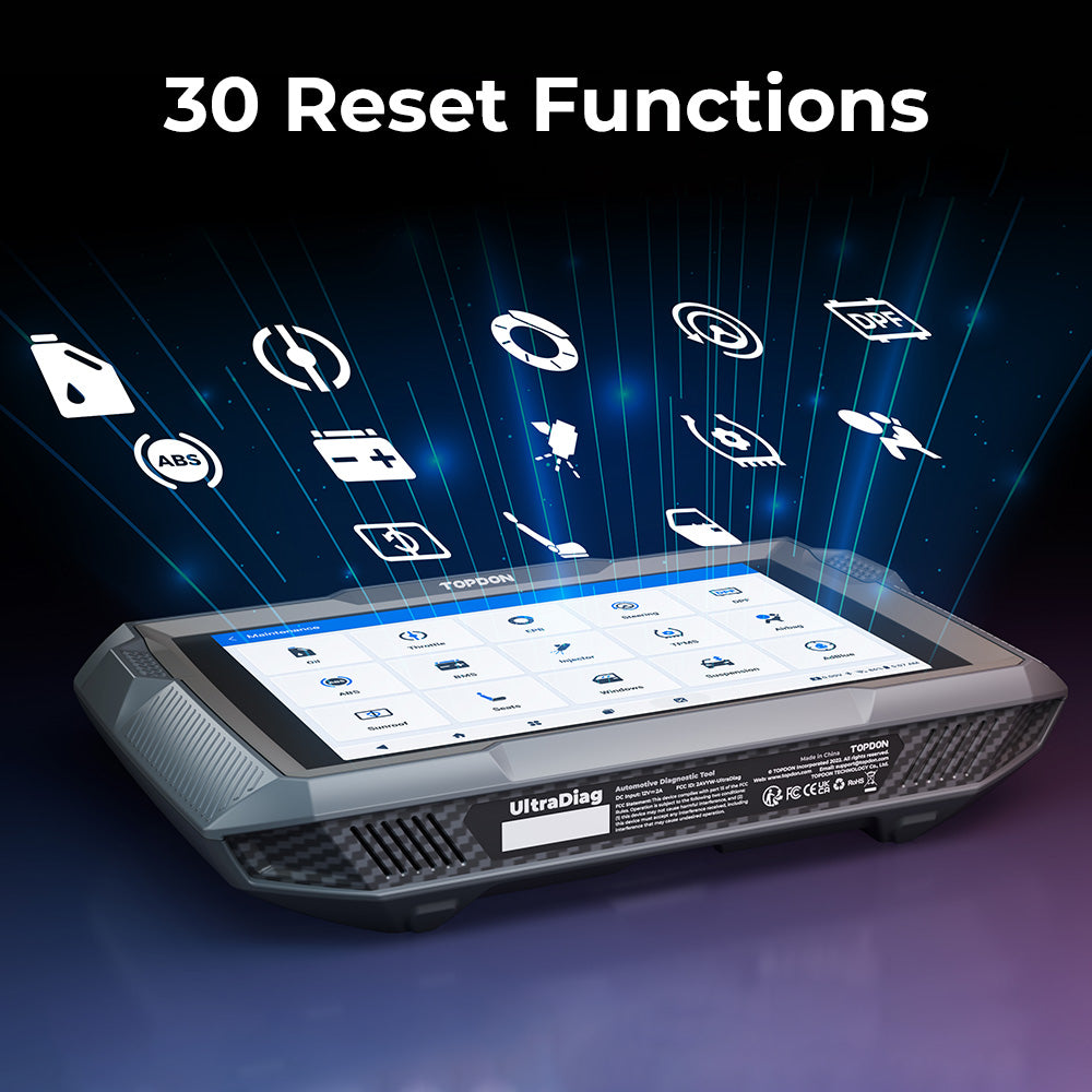 TOPDON UltraDiag maintenance and reset functions graphic