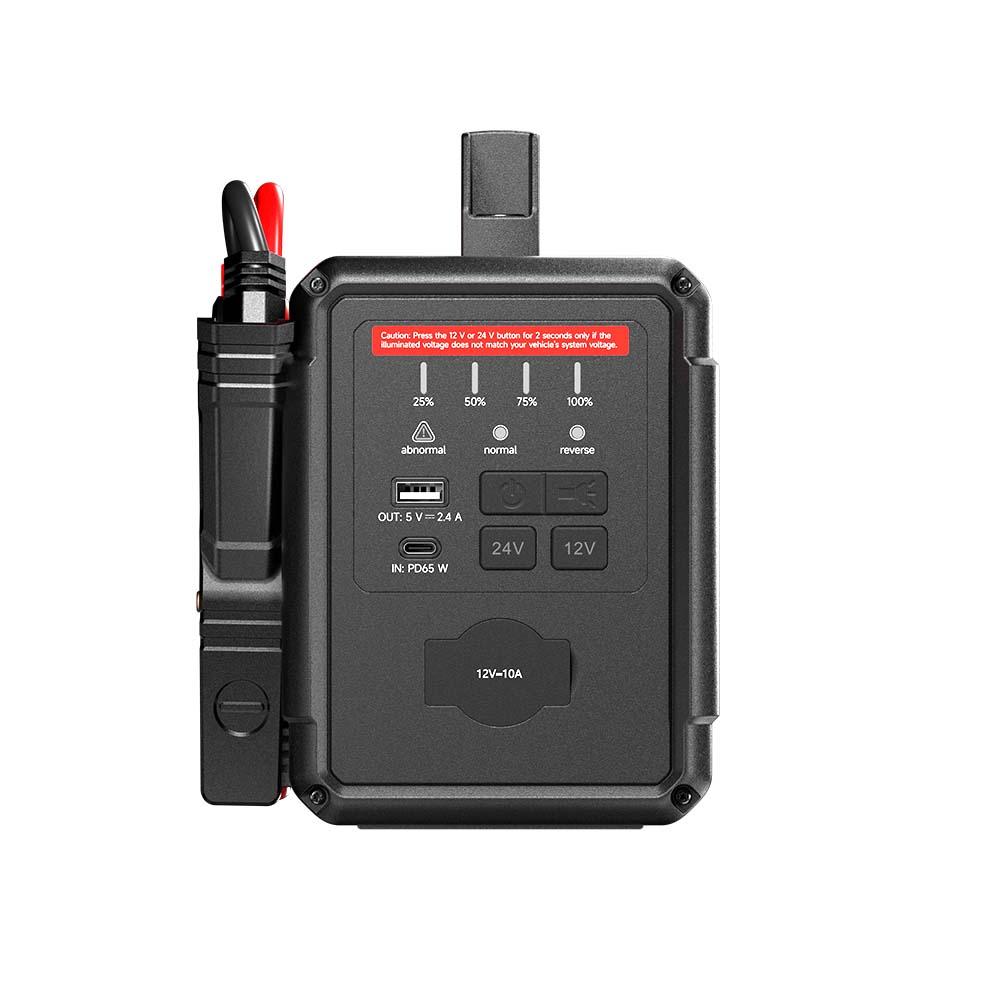 TOPDON V4000 HD side control panel with 12 V and 24 V selector buttons and USB ports