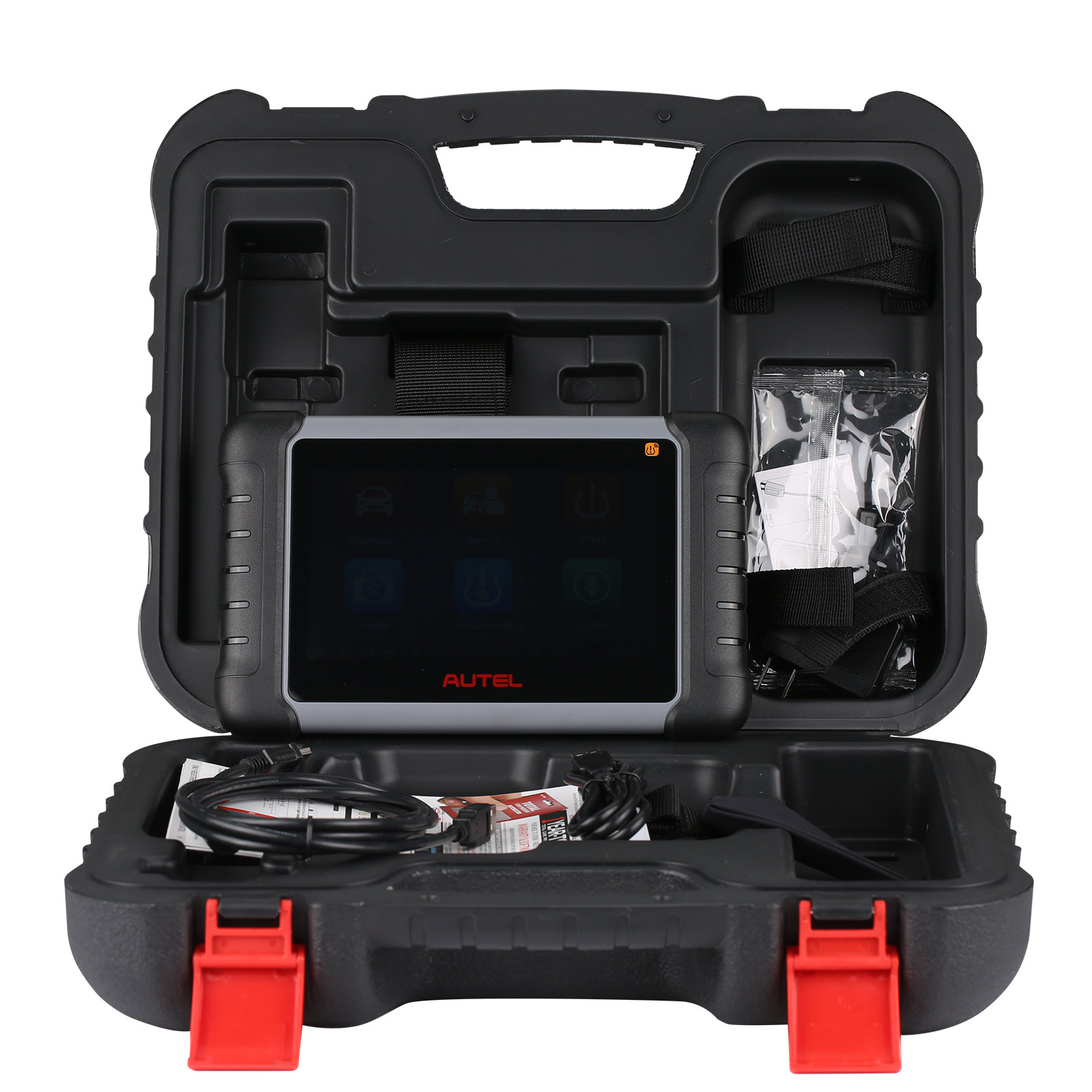 AUTEL MaxiCOM MK808S-TS diagnostic tablet package contents