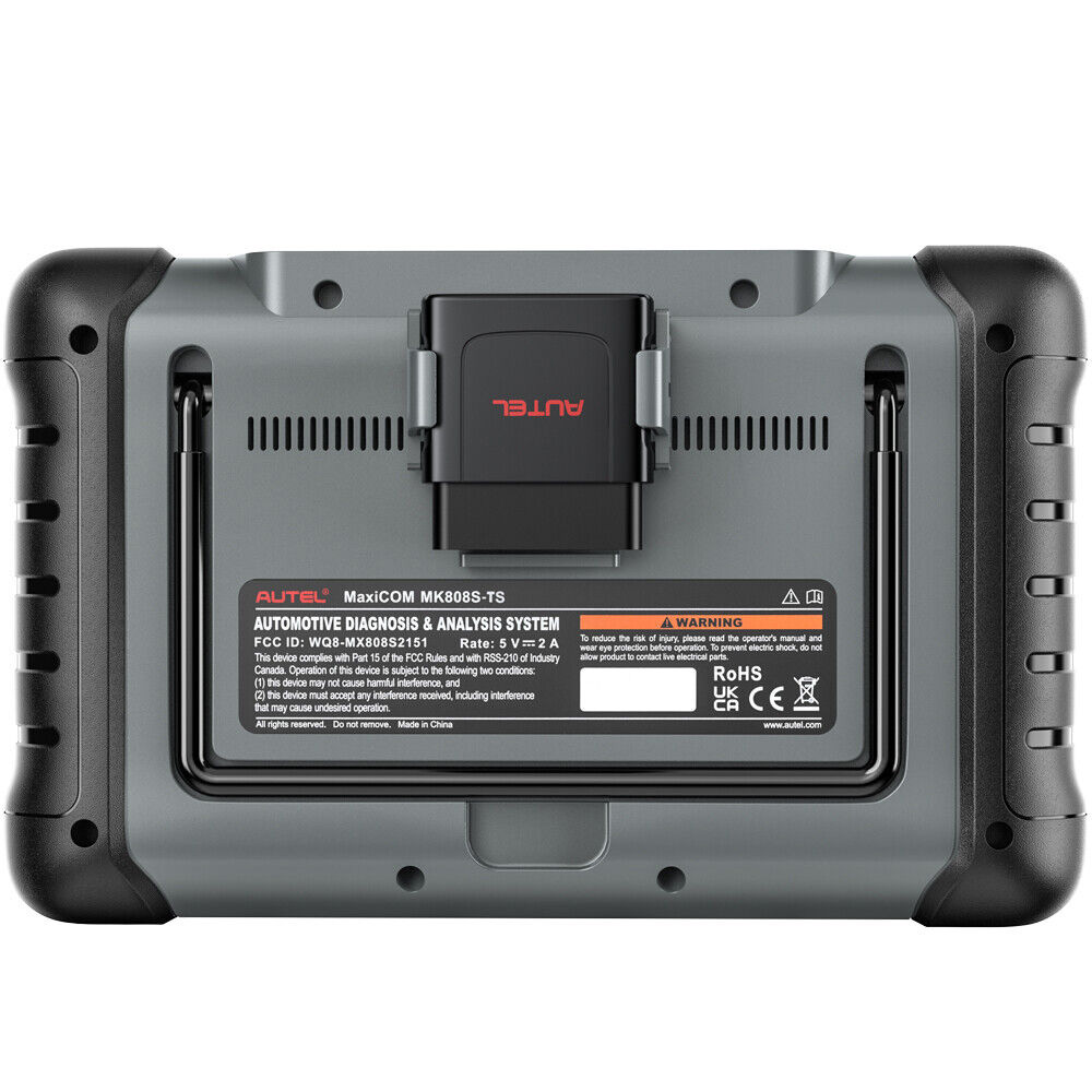 AUTEL MaxiCOM MK808S-TS rear view with MaxiVCI