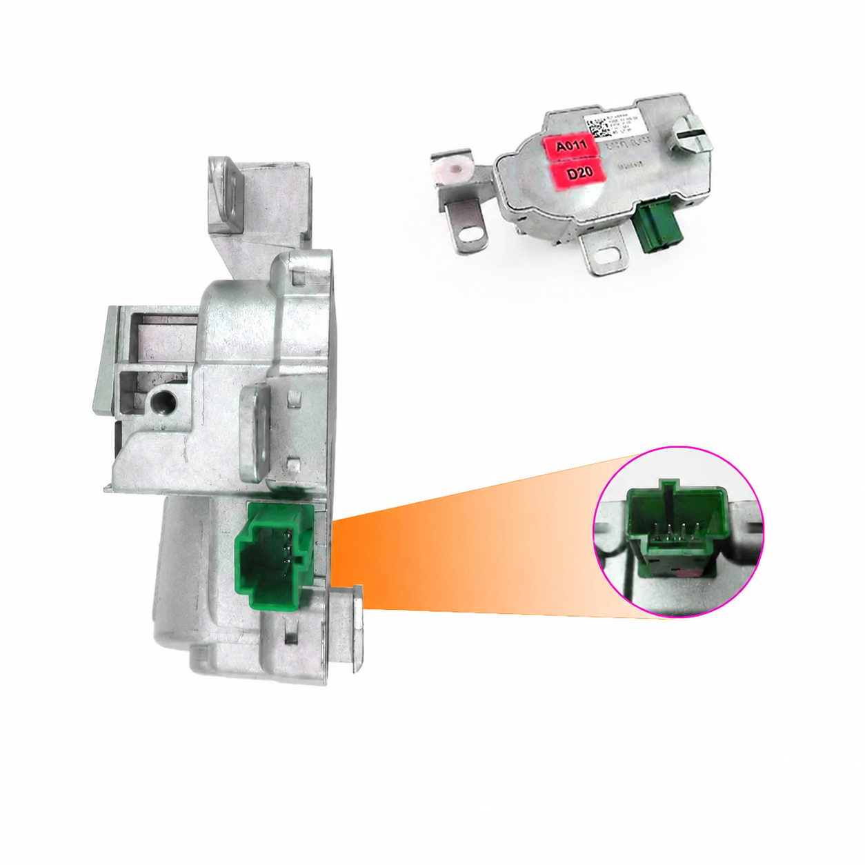 Volvo original steering lock with green connector