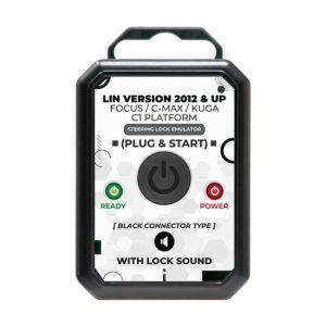 Ford Focus / C-Max / Kuga black connector steering lock emulator — front view