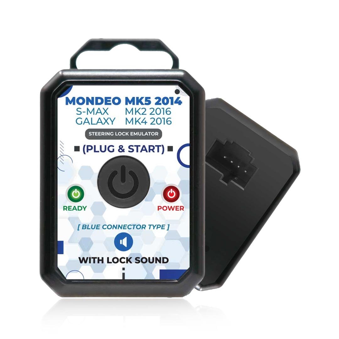 MK3 Ford steering-lock emulator, front and rear views