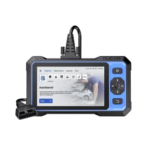 MUCAR 632 diagnostic scanner with OBD2 cable on a white background