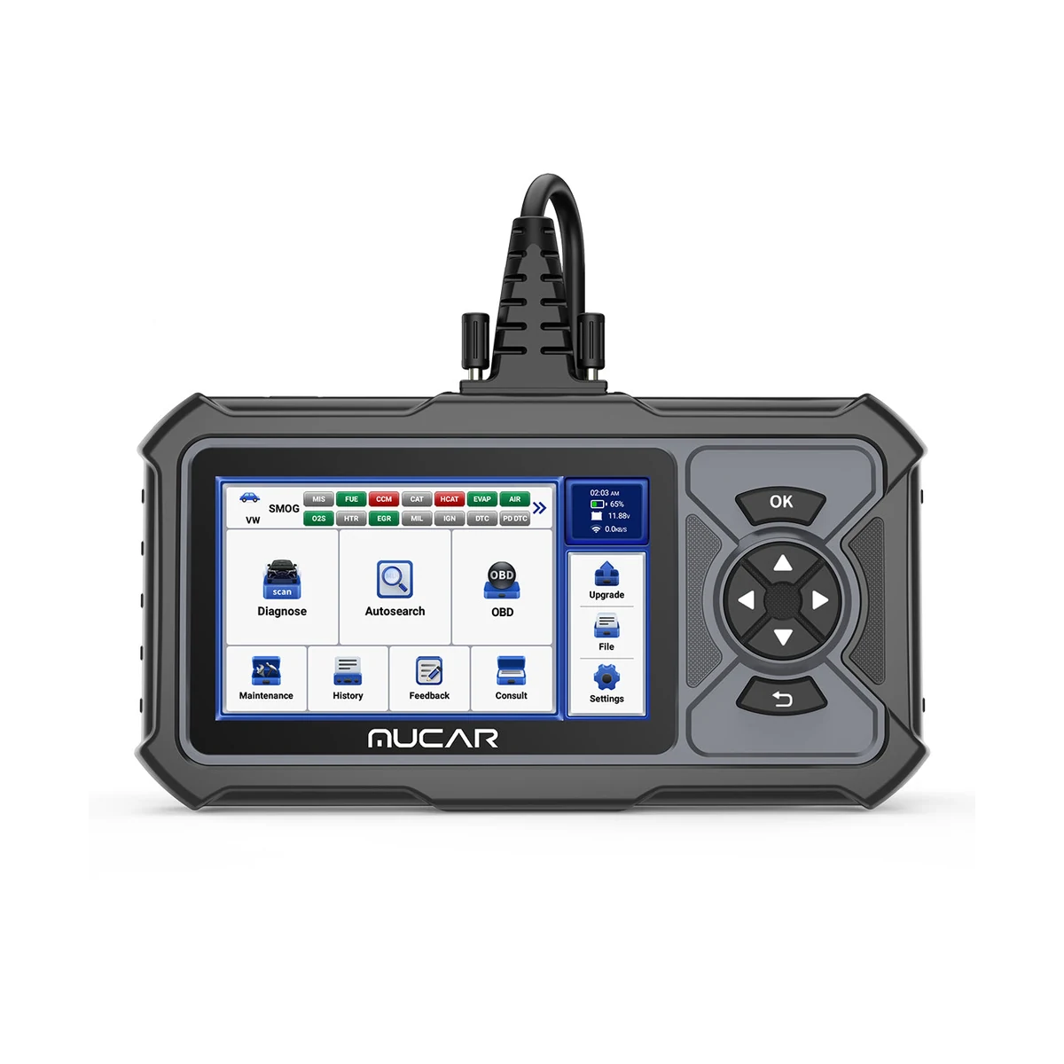 MUCAR CDE900 LITE diagnostic scanner front view on a white background