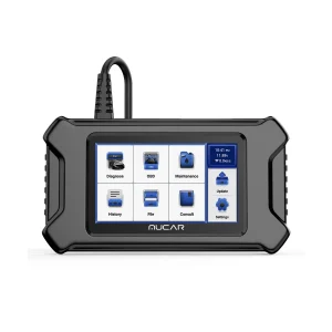 MUCAR CS6 diagnostic scanner, front view on white background