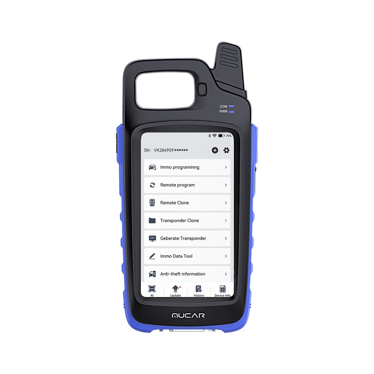 MUCAR KEY581 key programmer, front view on a white background