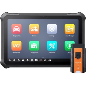 OTOFIX D1 ProS diagnostic tablet with V1 vehicle interface on white background