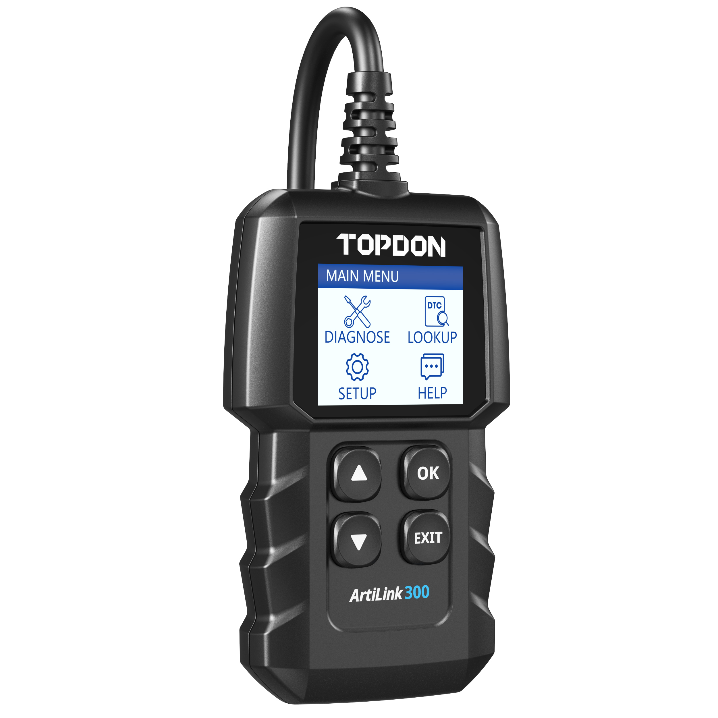 TOPDON ArtiLink 300 wired OBD2 code reader front view