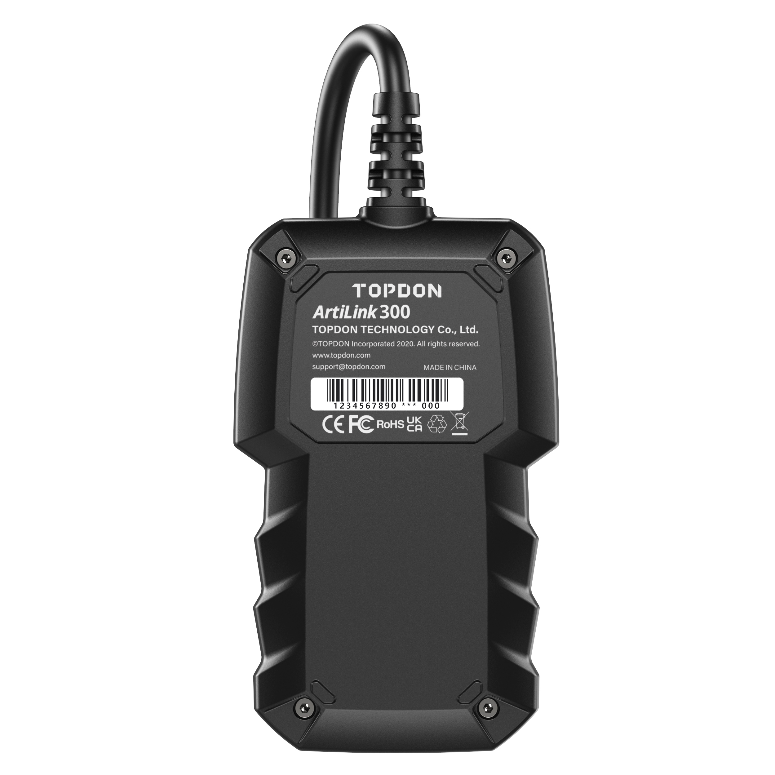TOPDON ArtiLink 300 OBD2 code reader rear view