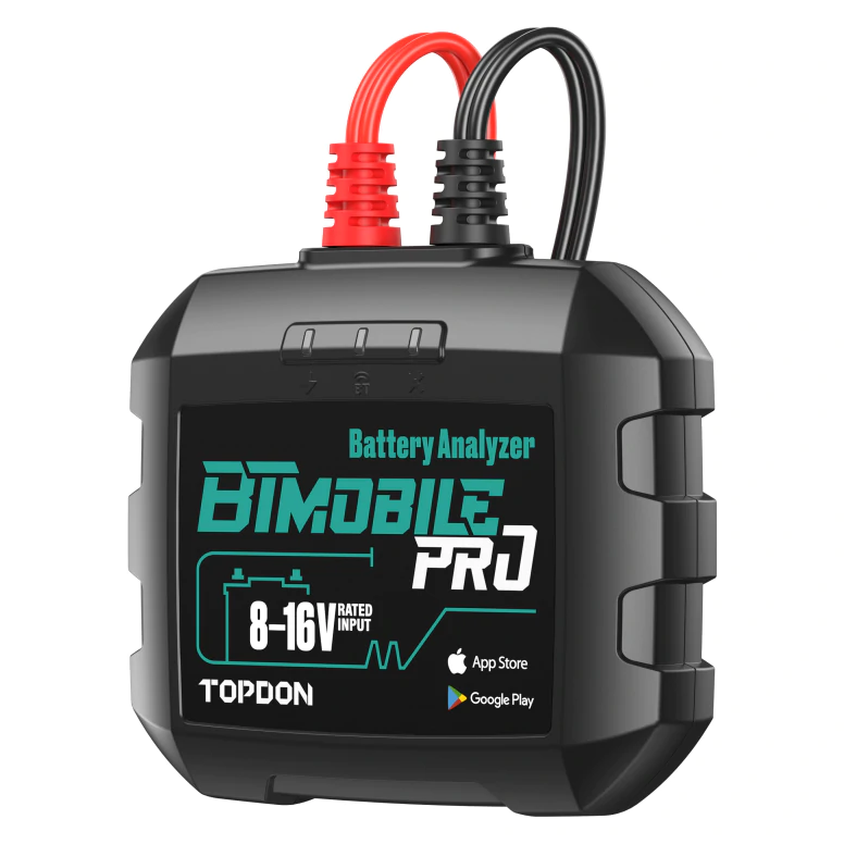 TOPDON BTMobile ProS Bluetooth battery analyzer close-up