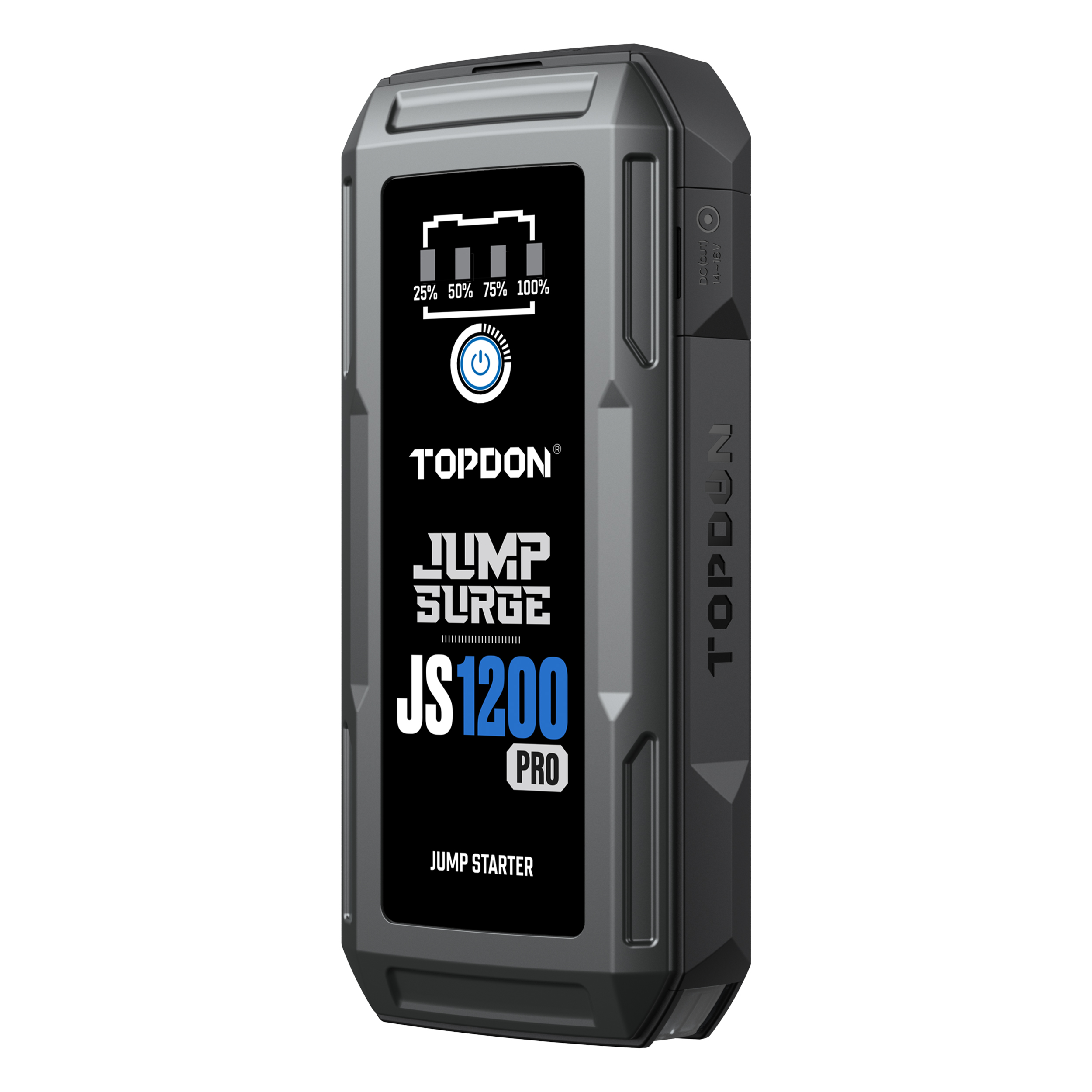 TOPDON JumpSurge1200Pro jump starter angled front view