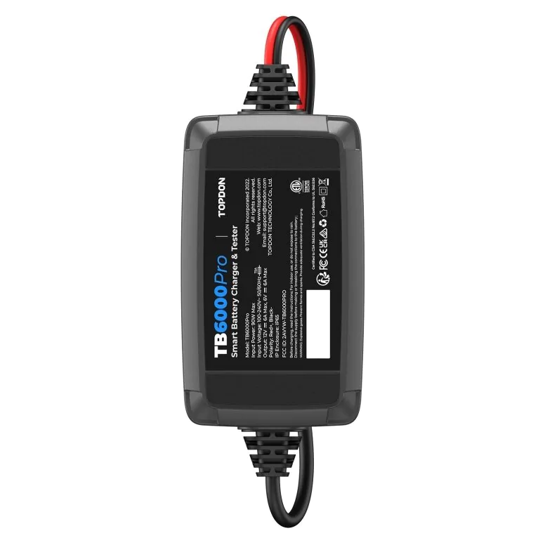 TOPDON TB6000Pro smart battery charger rear view