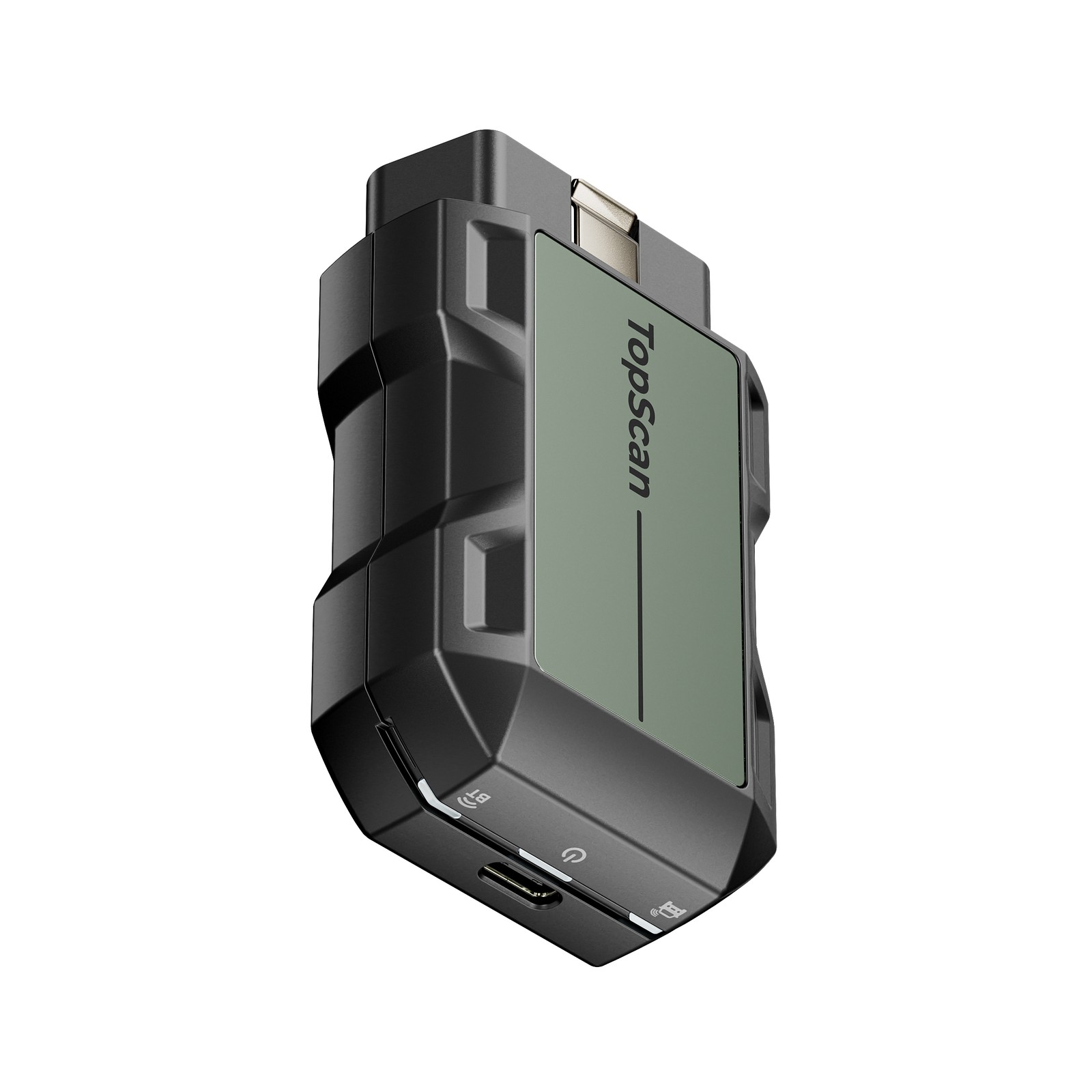 TOPDON TopScan Moto Bluetooth adapter angled view