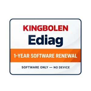 Digital graphic for KINGBOLEN Ediag one-year software renewal; no device included