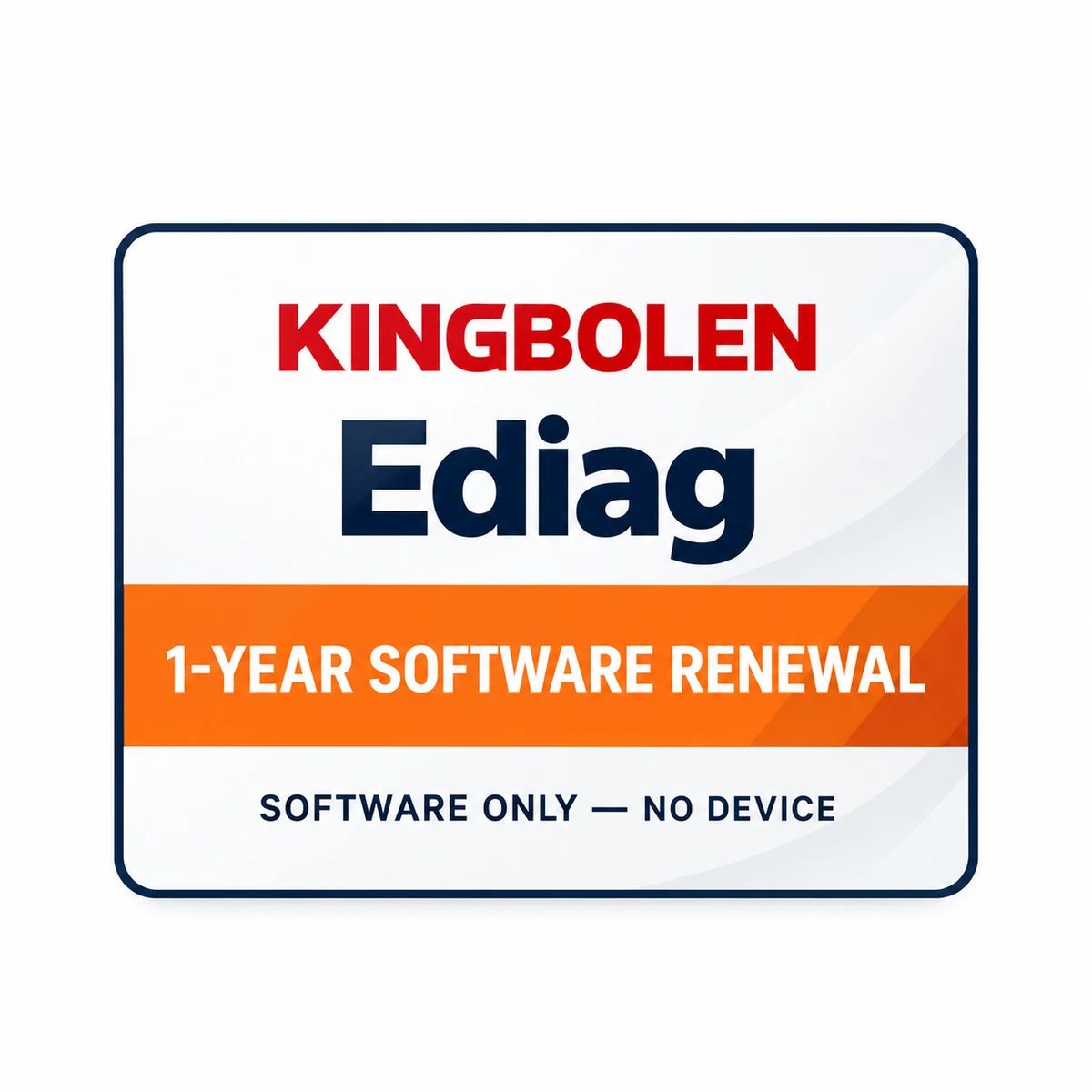 Digital graphic for KINGBOLEN Ediag one-year software renewal; no device included
