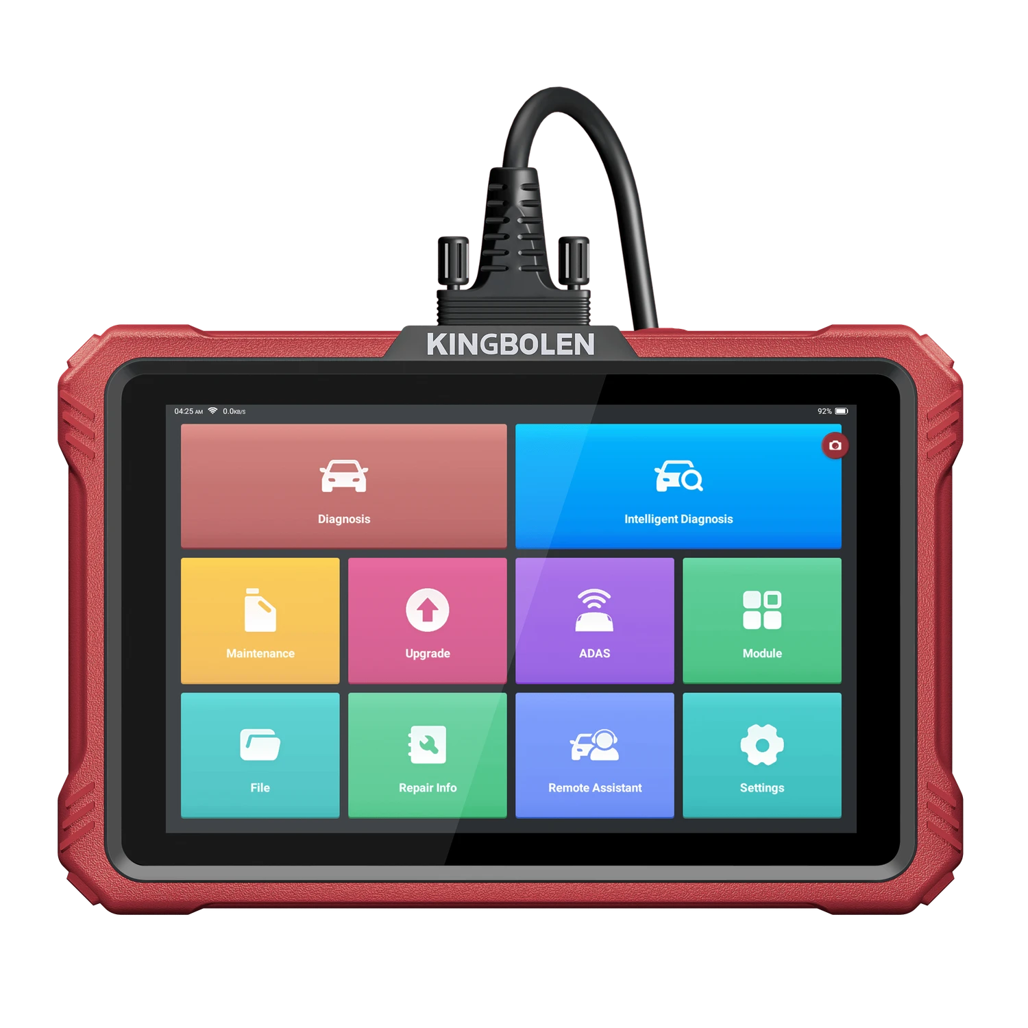 KINGBOLEN K10 Elite wired diagnostic tablet on white background