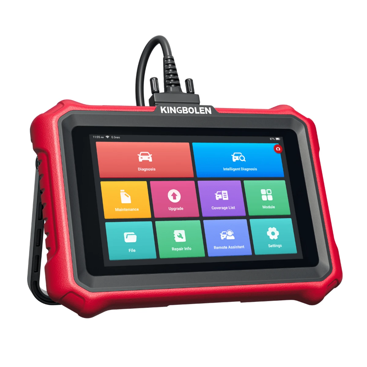 KINGBOLEN K8 Elite wired diagnostic tablet, angled front view on white background