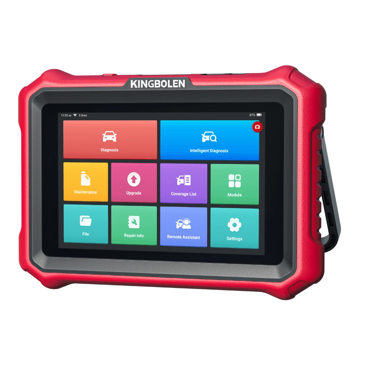 KINGBOLEN K8 Elite diagnostic tablet, side and front view on white background