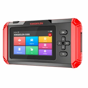 KINGBOLEN S500 handheld diagnostic scanner, front view on white background