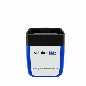 Vgate vLinker BM+ OBD2 adapter on white background