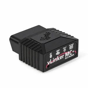 Vgate vLinker MC+ Bluetooth OBD2 adapter on white background